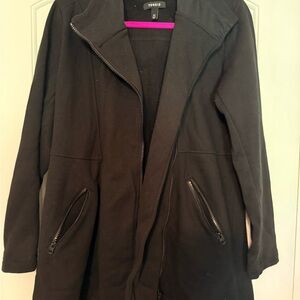TORRID Black Women's Trench Coat w/hoodie